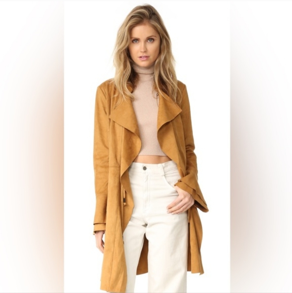NWT Free People Meadow Faux Suede Trench Jacket Women's Size Small